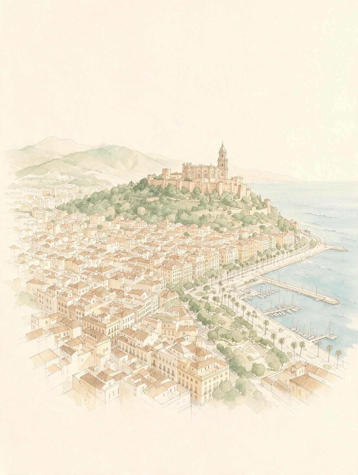 Ilustración de Málaga
