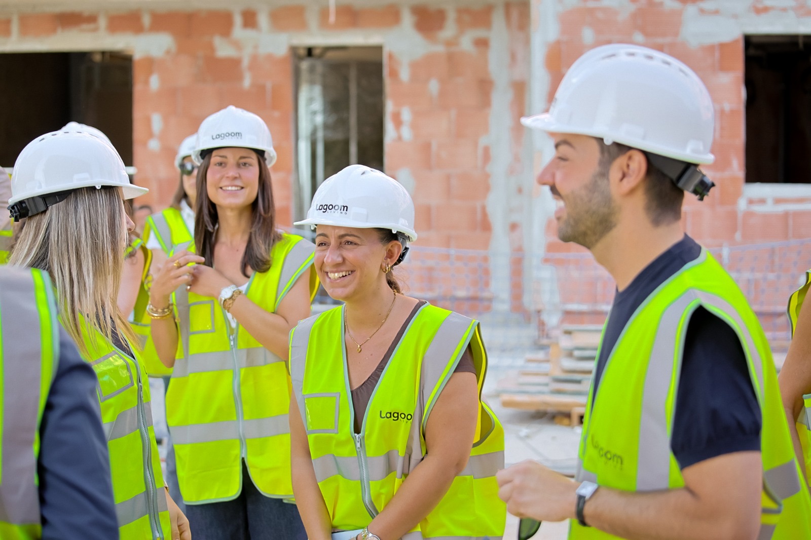 Part of the Lagoom Living team talking during a site visit